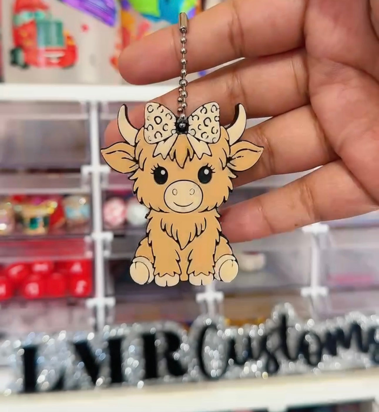 Leopard Bow Highland Cow Opener & Closer