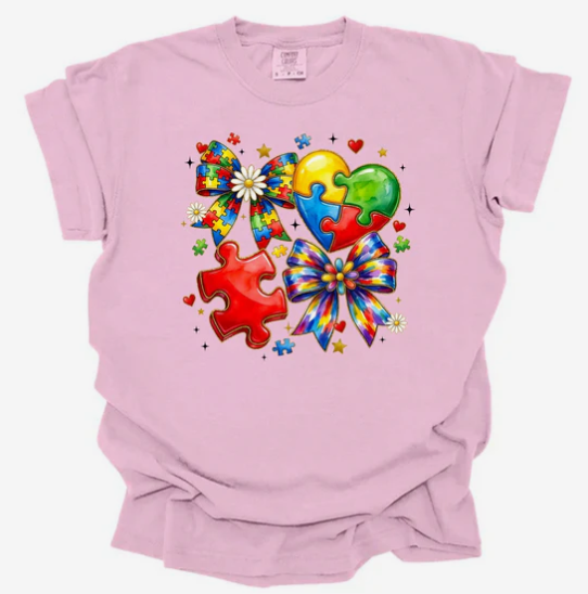 AUTISM PUZZLE BOW TEE #16