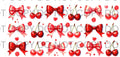 # L29 RED BOWS AND CHERRYS