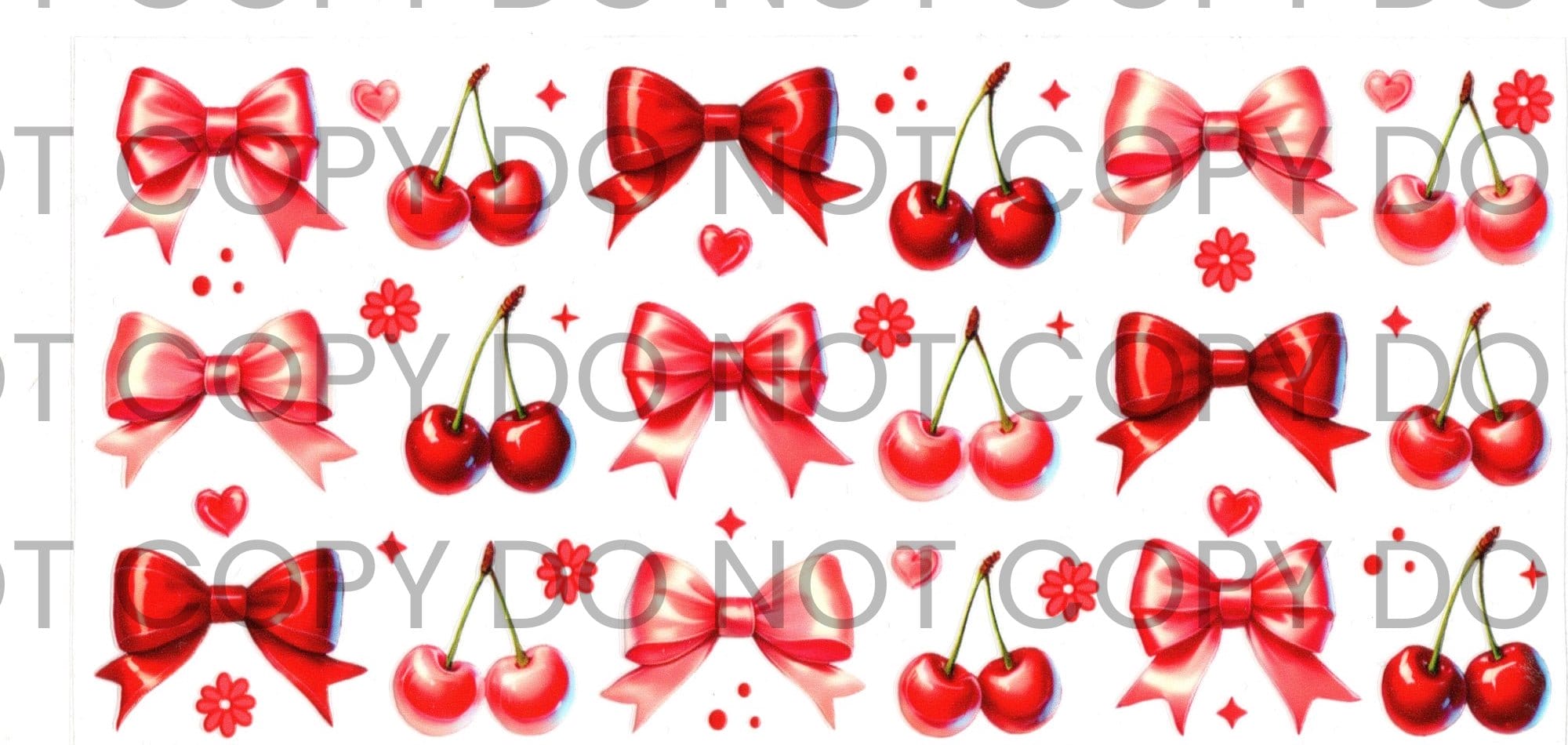 # L29 RED BOWS AND CHERRYS