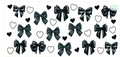 #03 BLACK BOWS HEARTS