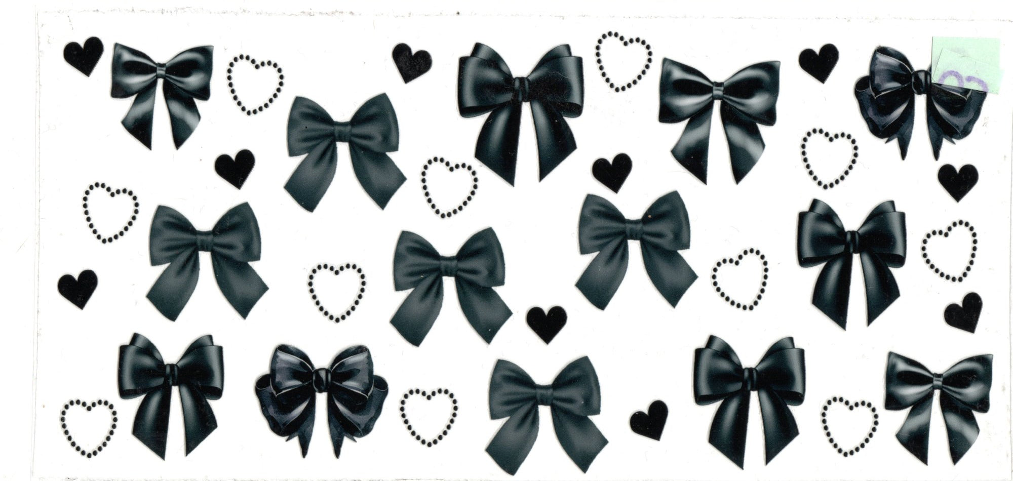 #03 BLACK BOWS HEARTS