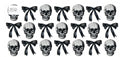 # 156 SKULLS AND BOWS BW