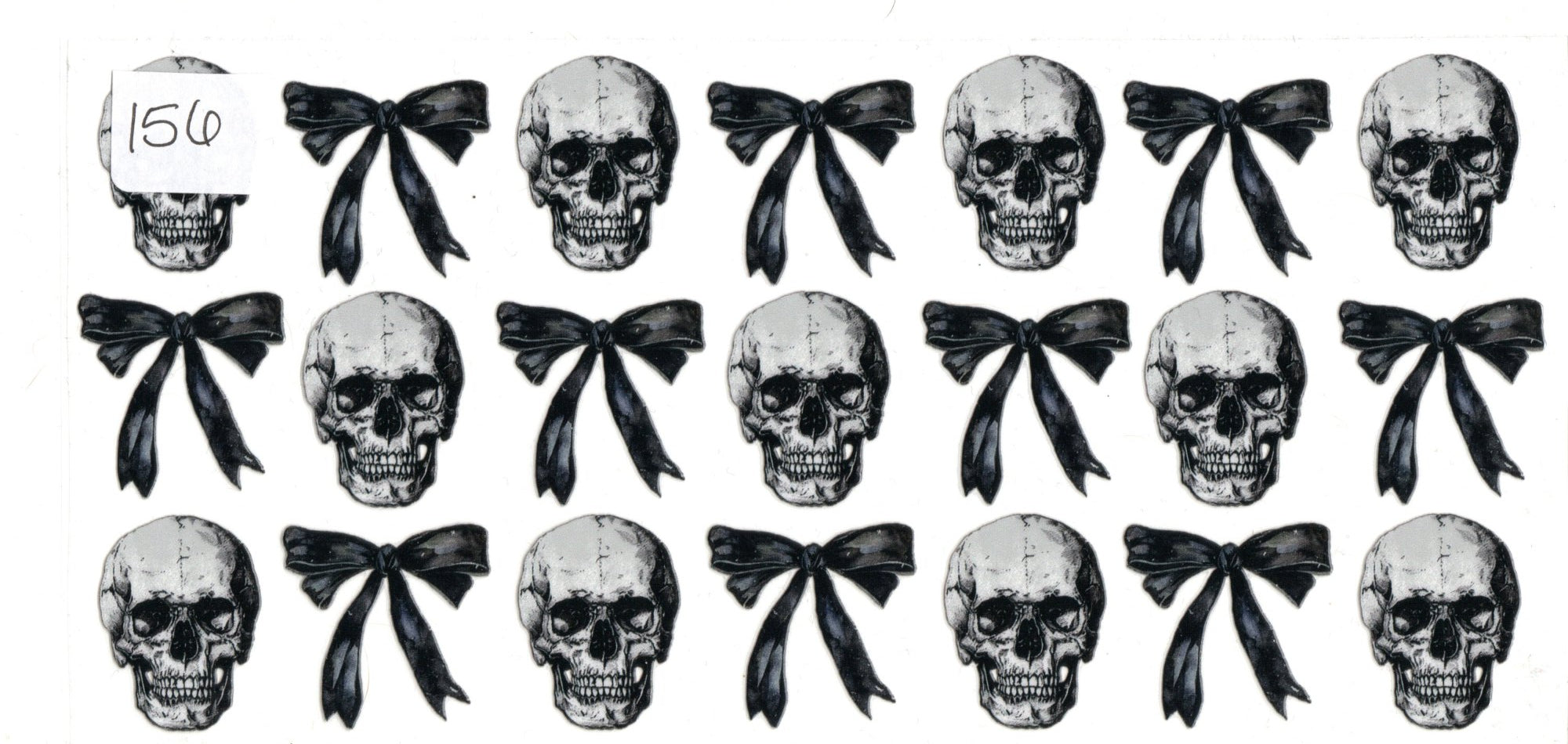 # 156 SKULLS AND BOWS BW