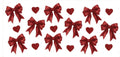 # 26 RED BOWS WITH HEARTS